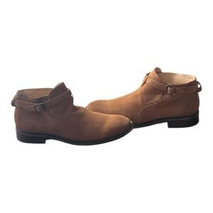 English Laundry Suede Chelsea‎ Boots Men 10.5 Brown Ankle Dress Boots - Preppy